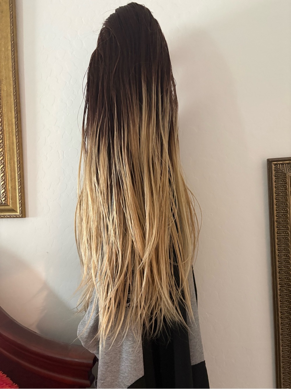 Premium Ombre Long Straight Women’s Hair - Blonde Wig 22 inches
